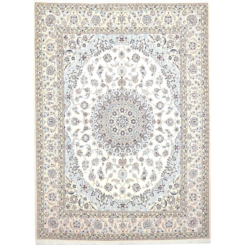 Tappeto Nain 6La Persia bianco grigio 160x217 Tappeto Nain 6La Persia bianco grigio 160x217