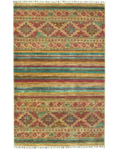 Tappeto Samarkand Pakistan bianco arancione 101x161