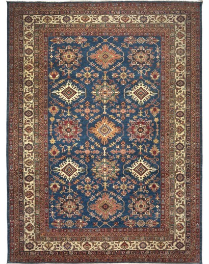 Tappeto Kazak Fine Pakistan grigio bianco 276x368
