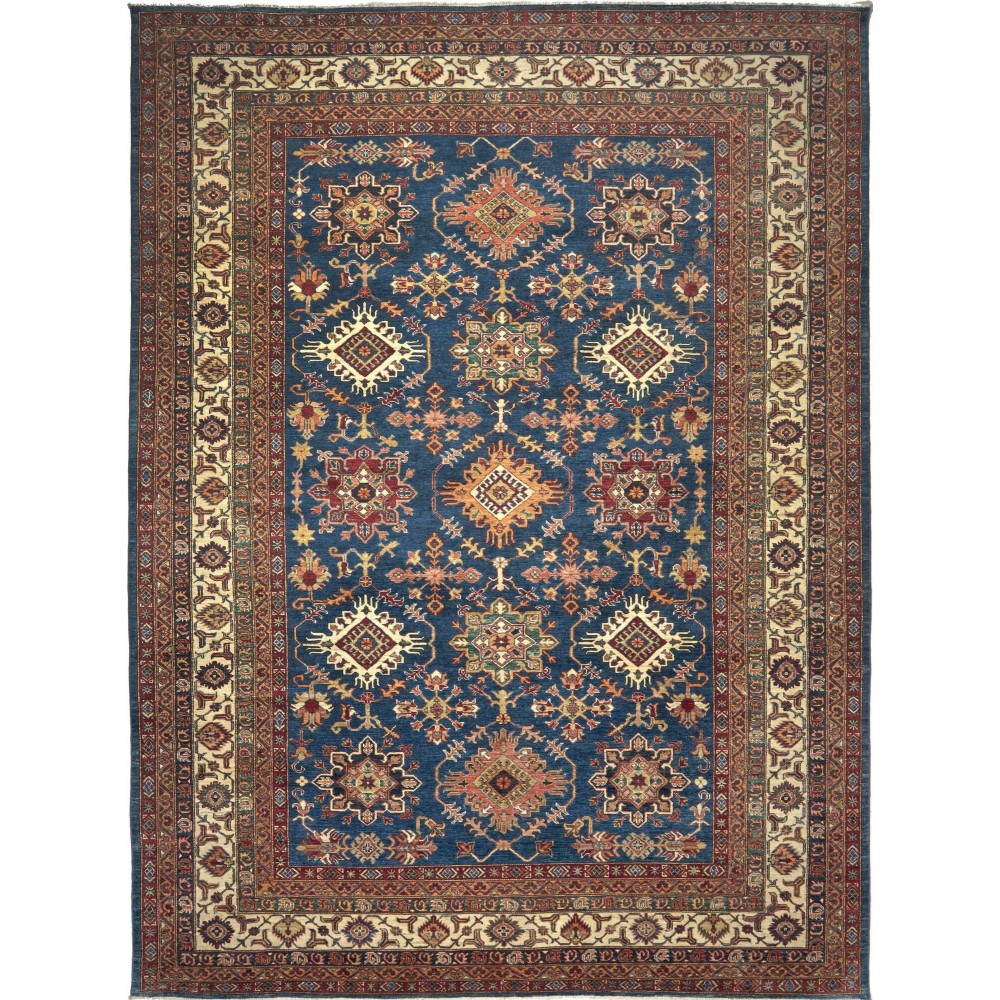Tappeto Kazak Fine Pakistan grigio bianco 276x368 Tappeto Kazak Fine Pakistan grigio bianco 276x368