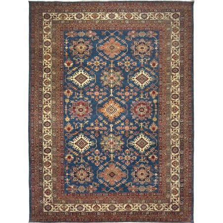 Tappeto Kazak Fine Pakistan grigio bianco 276x368