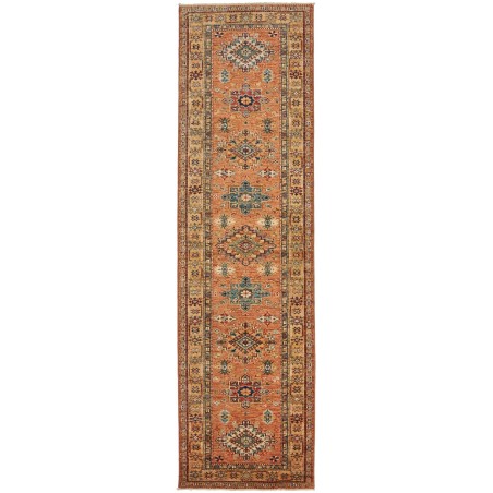 Tappeto Kazak Fine Pakistan arancione giallo 84x299
