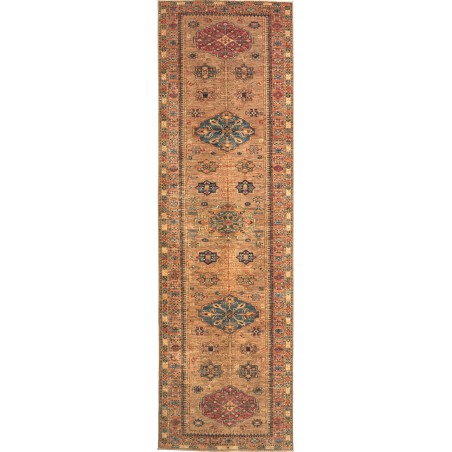 Tappeto Kazak Fine Pakistan arancione grigio 83x296