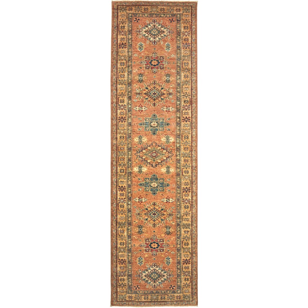 Tappeto Kazak Fine Pakistan arancione 83x282 Tappeto Kazak Fine Pakistan arancione 83x282