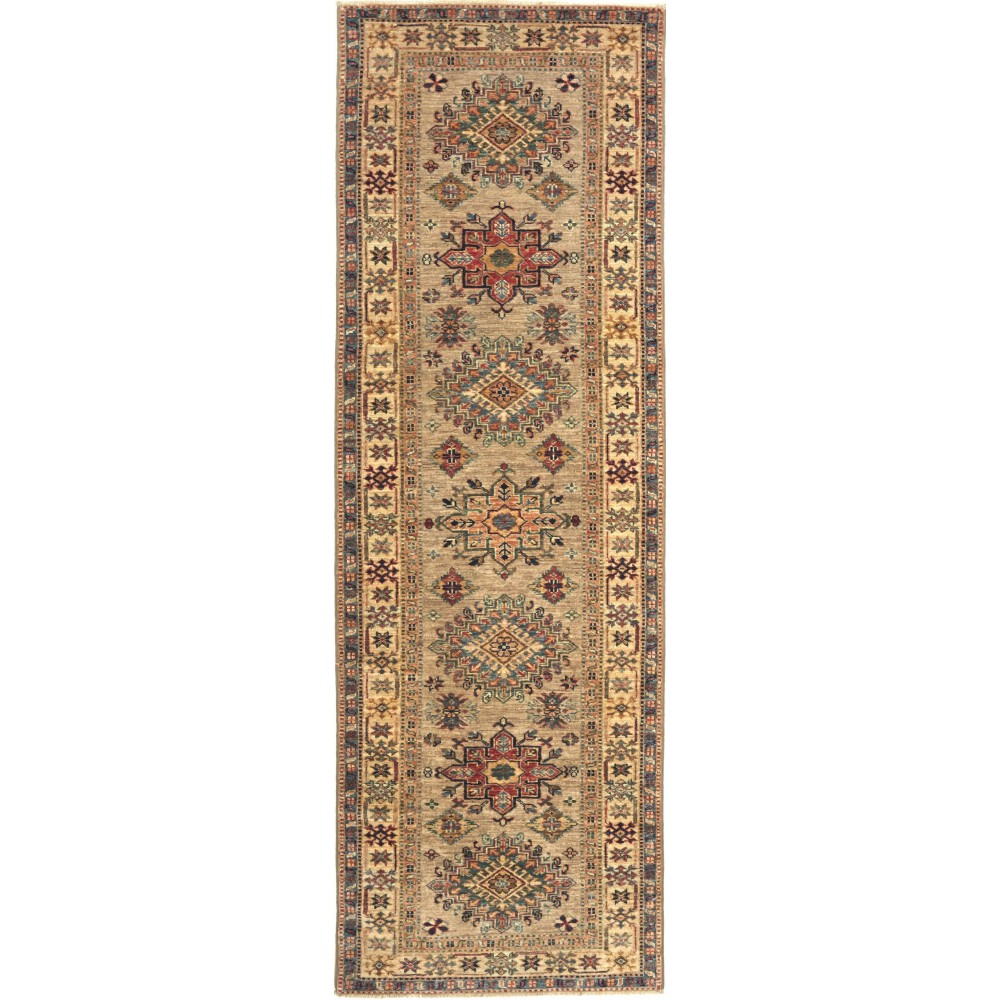 Tappeto Kazak Fine Pakistan marrone 83x256 Tappeto Kazak Fine Pakistan marrone 83x256