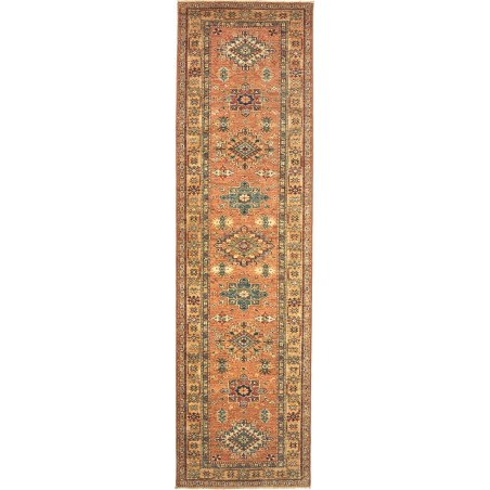 Tappeto Kazak Fine Pakistan arancione grigio 82x282