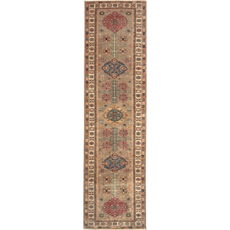 Tappeto Kazak Fine Pakistan bianco marrone 80x310