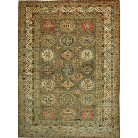 Tappeto Kazak Fine Pakistan azzurro verde 270x366