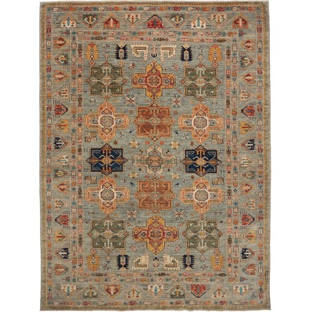 Tappeto Kazak Fine Pakistan bianco marrone 245x325