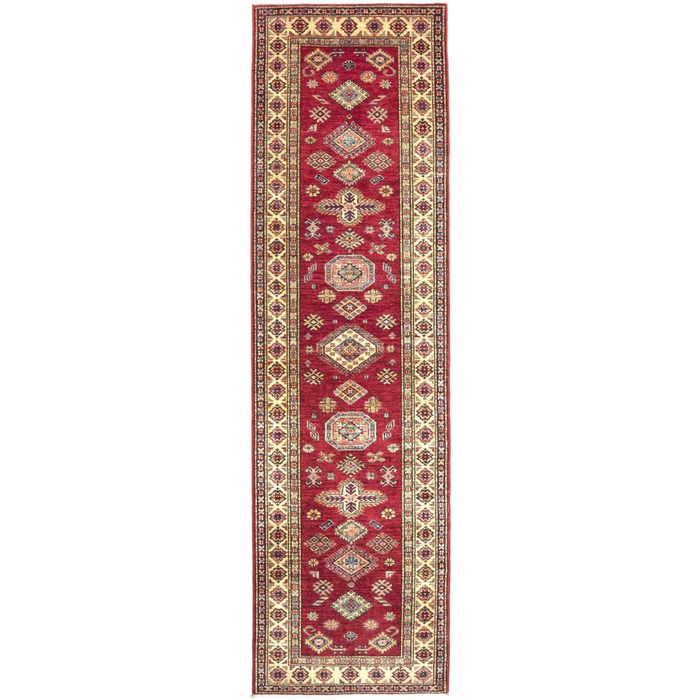 Tappeto Kazak Fine Pakistan marrone 82x296 Tappeto Kazak Fine Pakistan marrone 82x296
