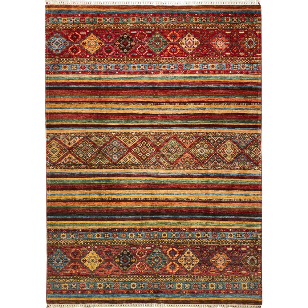 Tappeto Samarkand Pakistan marrone grigio 211x289 Tappeto Samarkand Pakistan marrone grigio 211x289