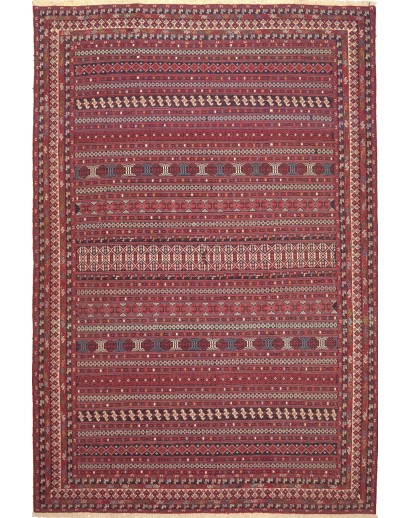 Tappeto Souzani Kilim Persia marrone 196x293