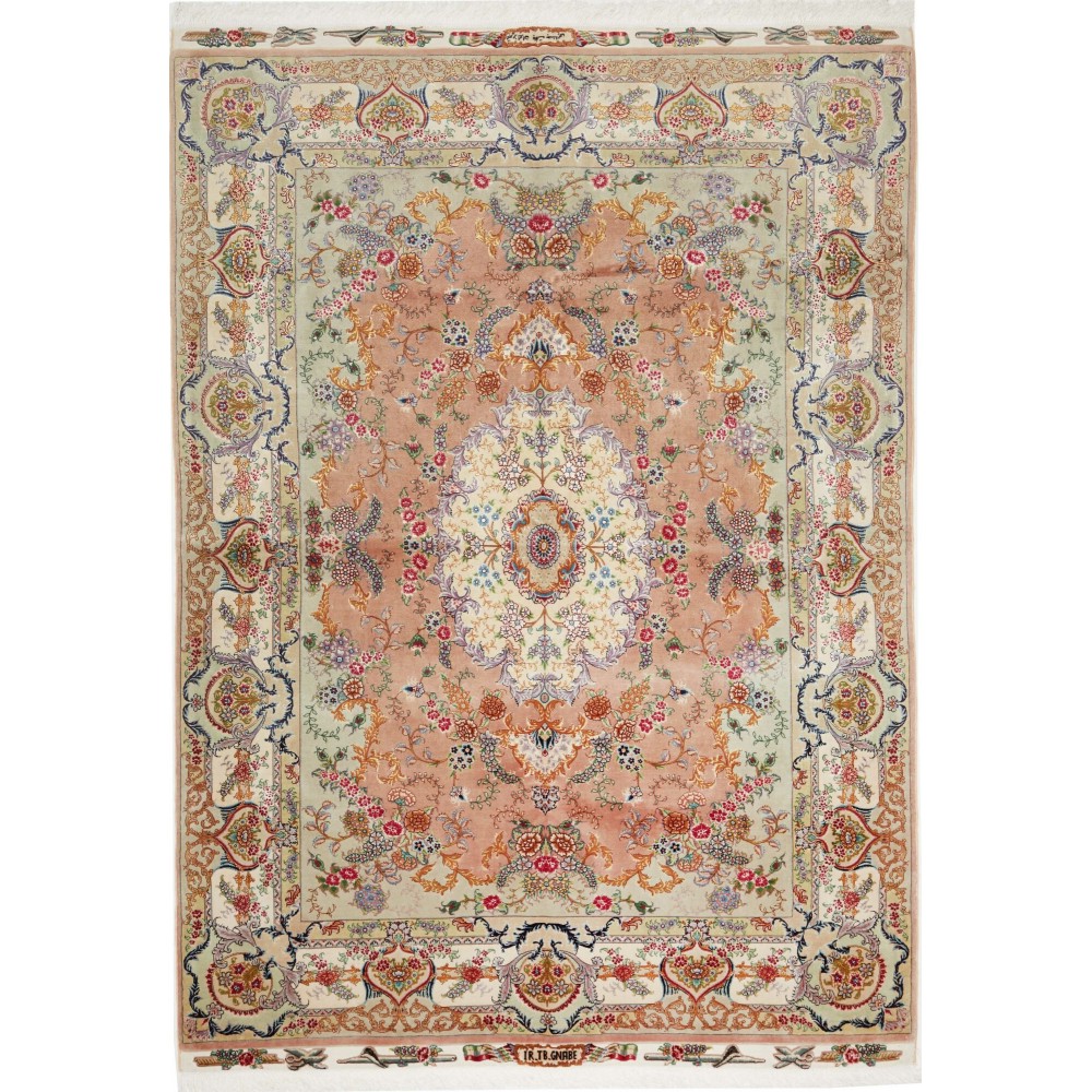 Tappeto Tabriz 70 Raj Persia marrone 150x210 Tappeto Tabriz 70 Raj Persia marrone 150x210