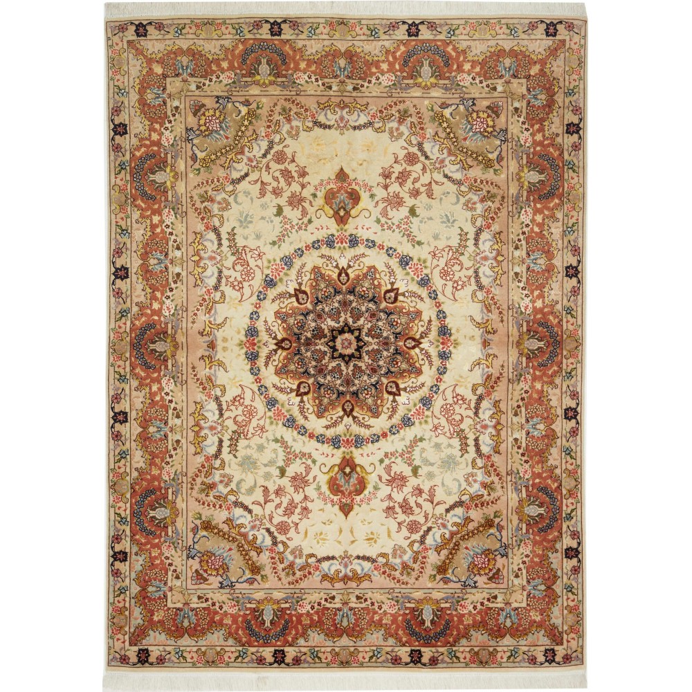 Tappeto Tabriz 50 Raj Persia marrone grigio 148x202 Tappeto Tabriz 50 Raj Persia marrone grigio 148x202