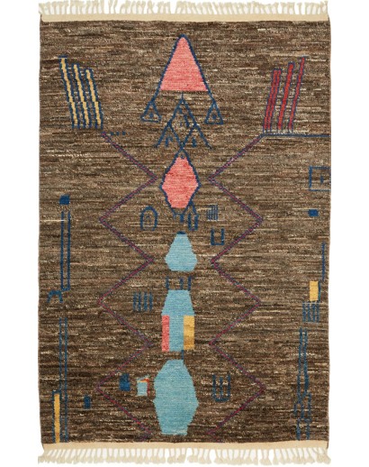 Tappeto Gabbeh Marrakech Pakistan verde giallo 167x250