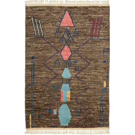 Tappeto Gabbeh Marrakech Pakistan verde giallo 167x250