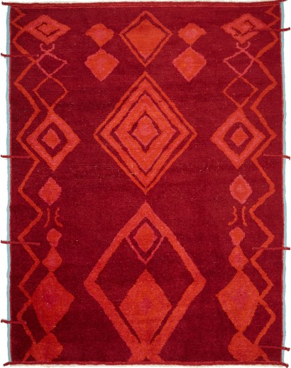 Tappeto Gabbeh Marrakech Pakistan rosso beige 231x302
