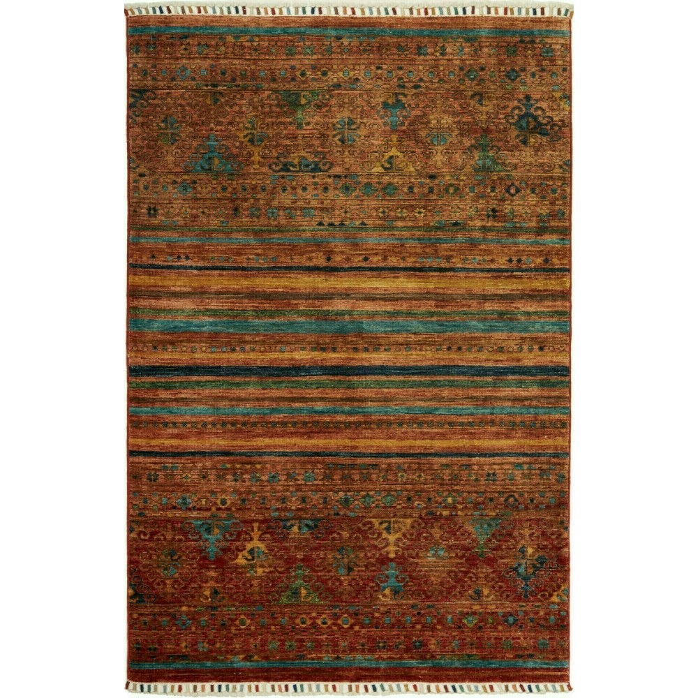 Tappeto Samarkand Pakistan marrone giallo 102x154