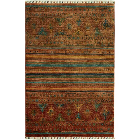 Tappeto Samarkand Pakistan marrone giallo 102x154