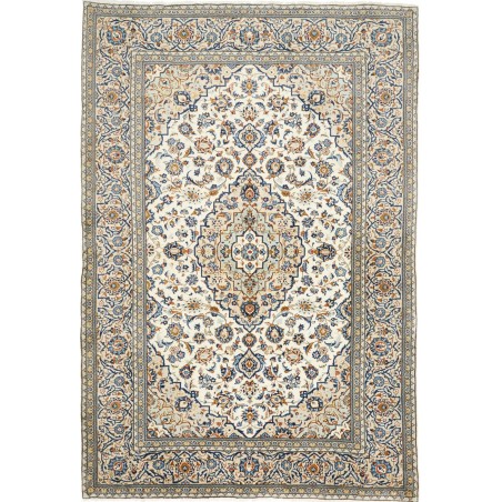 Tappeto Kashan Persia bianco grigio 198x290