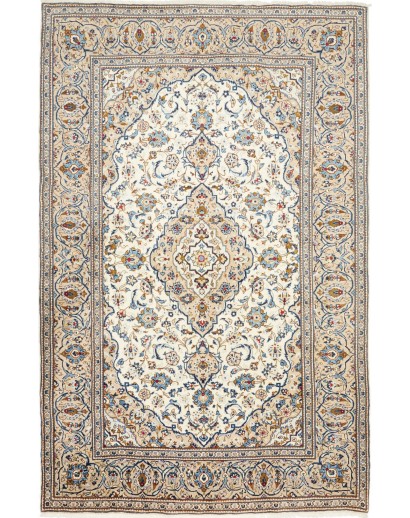 Tappeto Kashan Persia bianco grigio 200x308