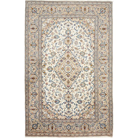 Tappeto Kashan Persia bianco grigio 200x308