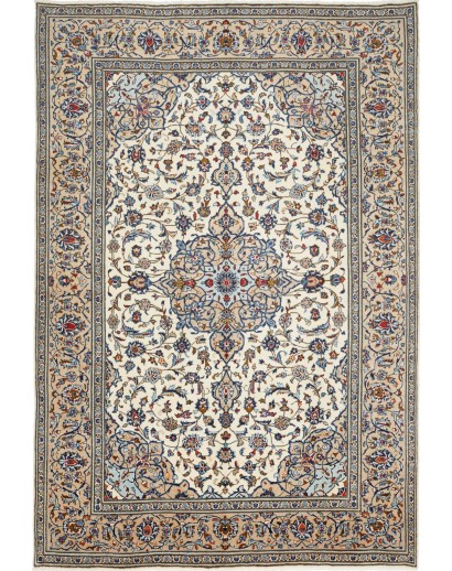 Tappeto Kashan Persia beige verde 200x295