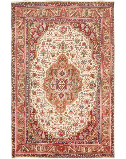 Tappeto Tabriz Persia marrone grigio 198x300