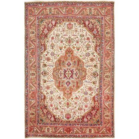 Tappeto Tabriz Persia marrone grigio 198x300