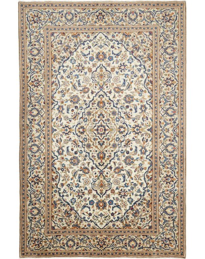 Tappeto Kashan Persia beige bianco 195x305