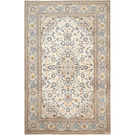 Tappeto Kashan Persia bianco grigio 200x301
