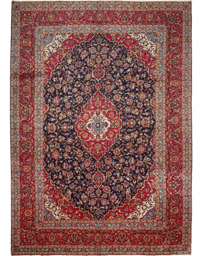 Tappeto Kashan Persia marrone grigio 295x418