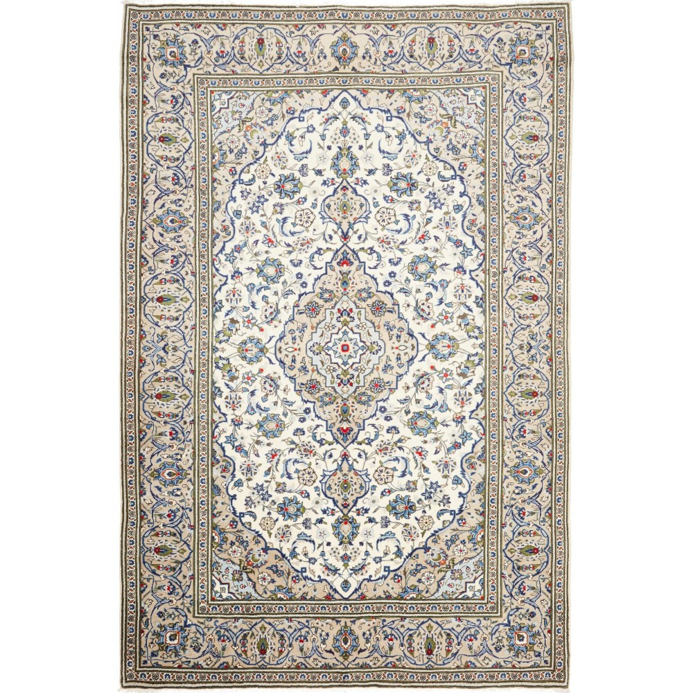 Tappeto Kashan Persia bianco 194x296 Tappeto Kashan Persia bianco 194x296