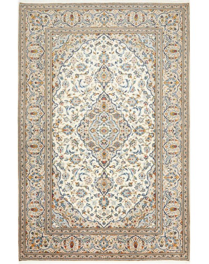 Tappeto Kashan Persia bianco marrone 200x300