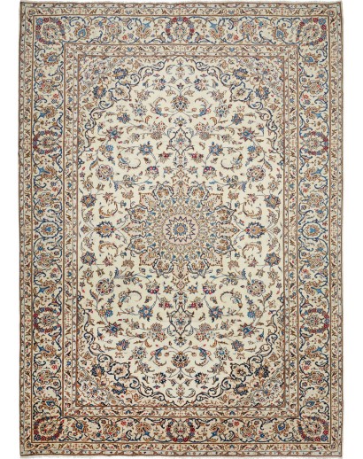 Tappeto Kashan Persia beige bianco 244x345