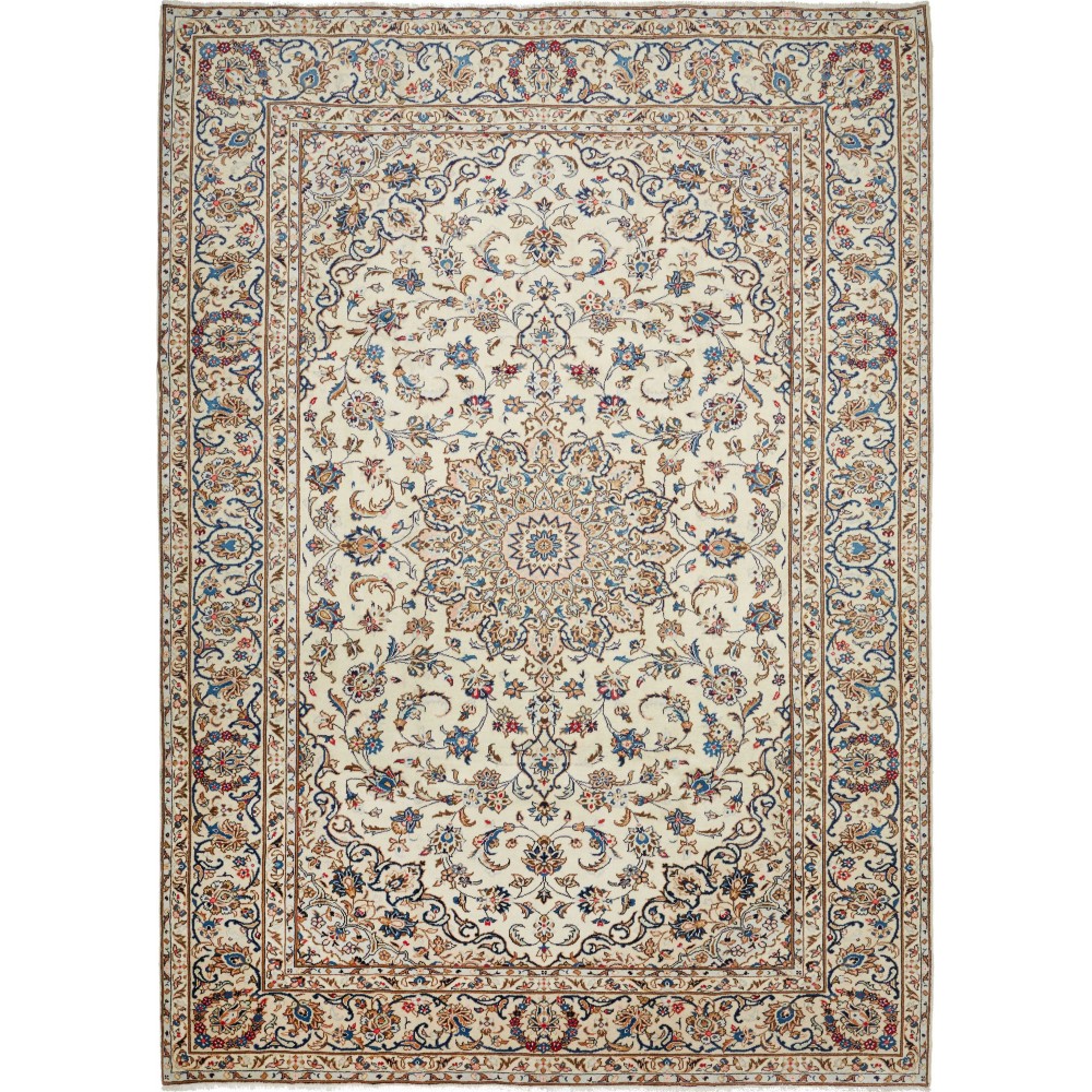 Tappeto Kashan Persia beige bianco 244x345 Tappeto Kashan Persia beige bianco 244x345