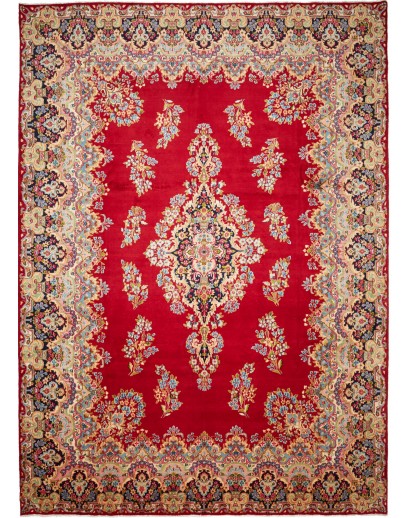 Tappeto Kerman Persia marrone grigio 304x421