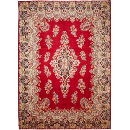 Tappeto Kerman Persia marrone grigio 304x421