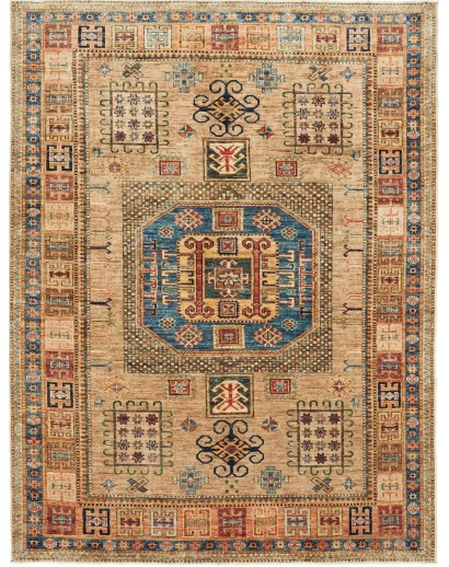 Tappeto Kazak Fine Pakistan marrone grigio 154x197