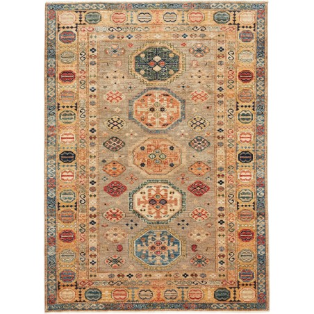 Tappeto Kazak Fine Pakistan marrone grigio 150x208