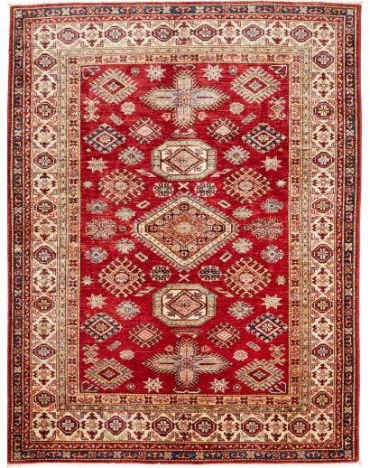 Tappeto Kazak Fine Pakistan marrone giallo 145x190