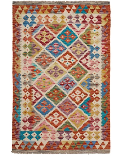 Tappeto Kilim Afghanistan marrone 97x151