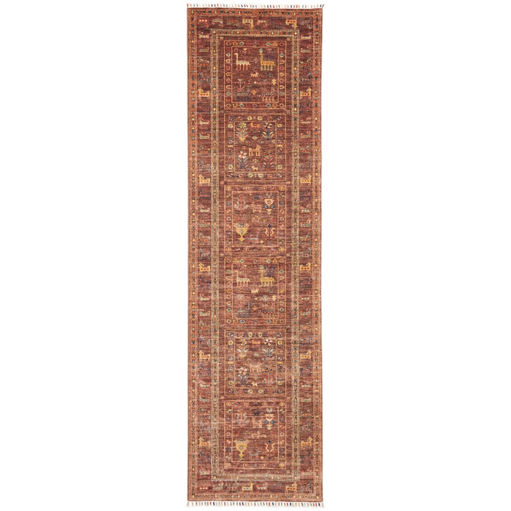 Tappeto Rubin Pakistan rosso giallo 80x296