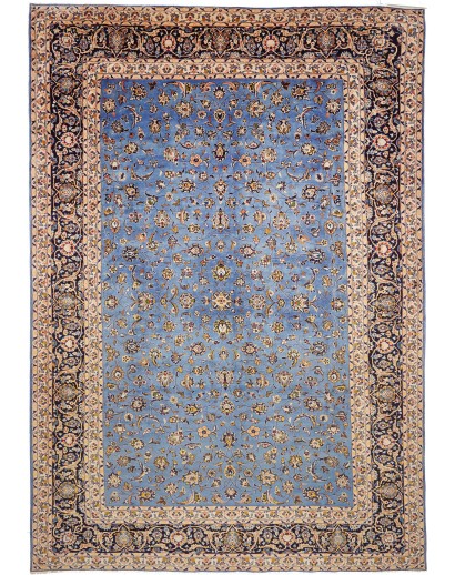 Tappeto Kashan Persia azzurro grigio 307x447
