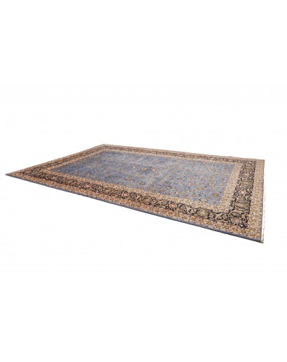 Tappeto Kashan Persia azzurro grigio 307x447