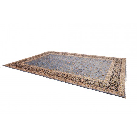 Tappeto Kashan Persia azzurro grigio 307x447