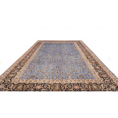 Tappeto Kashan Persia azzurro grigio 307x447