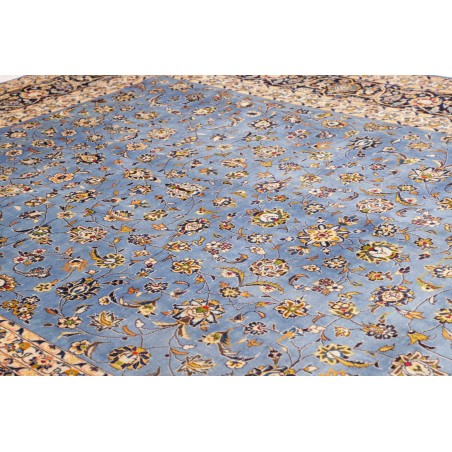 Tappeto Kashan Persia azzurro grigio 307x447