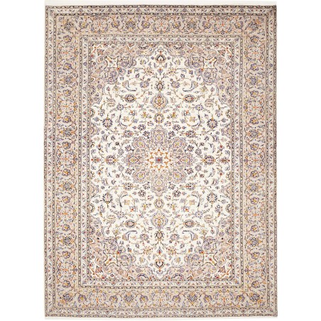 Tappeto Kashan Persia bianco marrone 254x340