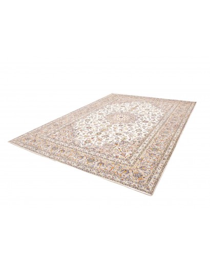 Tappeto Kashan Persia bianco marrone 254x340